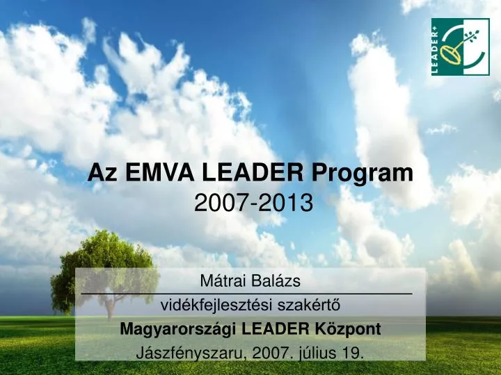 az emva leader program 2007 2013