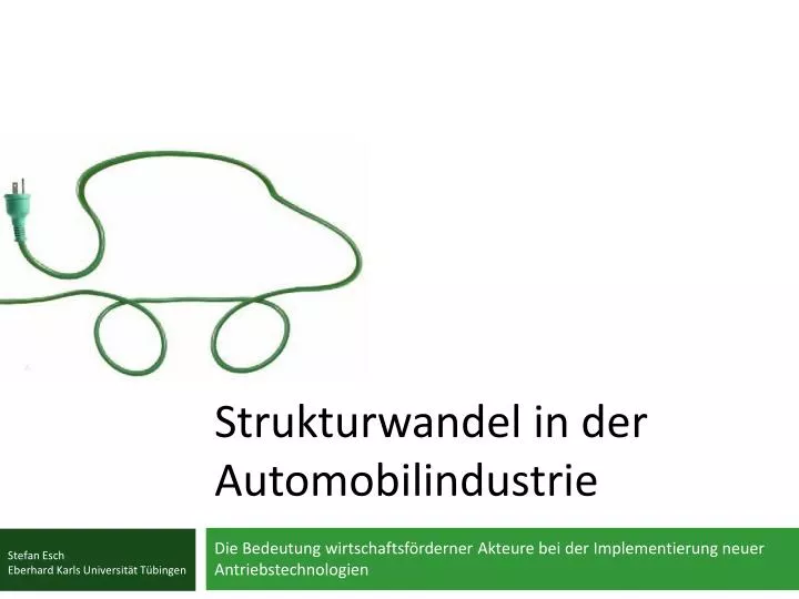 strukturwandel in der automobilindustrie