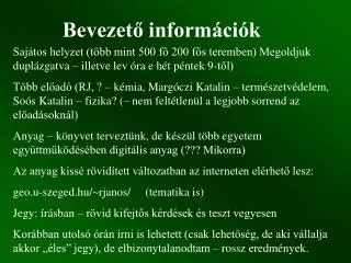 bevezet inform ci k