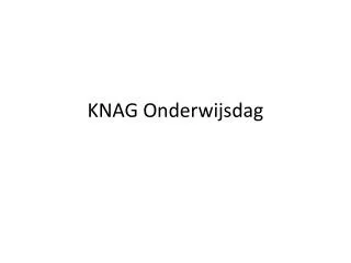 knag onderwijsdag