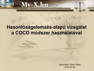 hasonl s gelemz s alap vizsg lat a coco m dszer haszn lat val