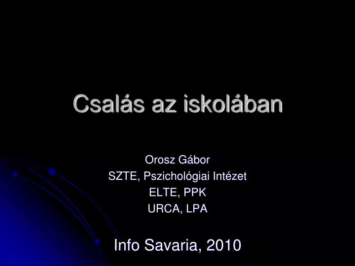 csal s az iskol ban