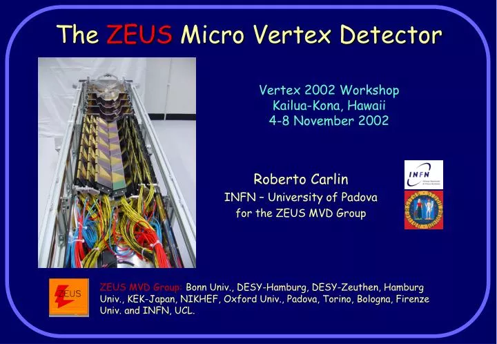 the zeus micro vertex detector