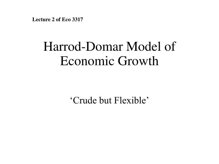 harrod domar model of economic growth