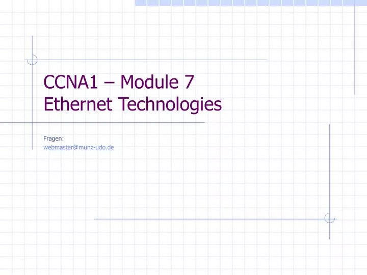 ccna1 module 7 ethernet technologies