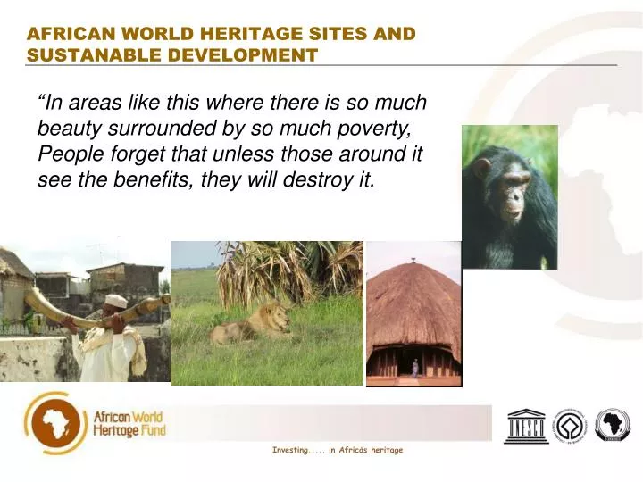 african world heritage sites and sustanable development