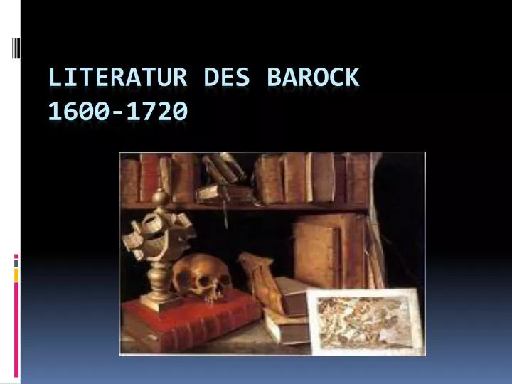 literatur des barock 1600 1720