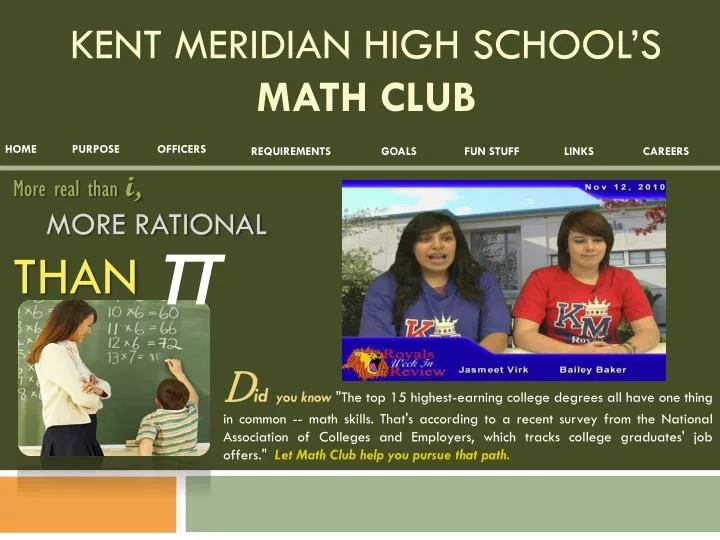 kent meridian high school s math club