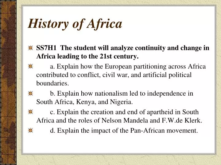 history of africa