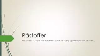 r stoffer