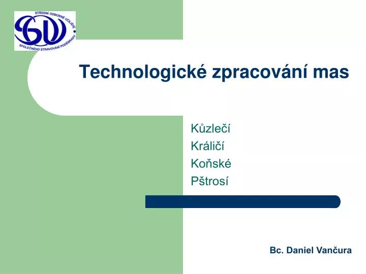 technologick zpracov n mas