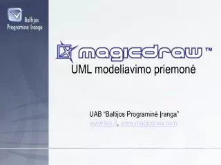 UML modeliavimo priemon ė
