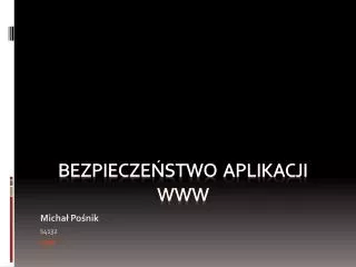 bezpiecze stwo aplikacji www