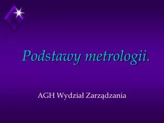podstawy metrologii