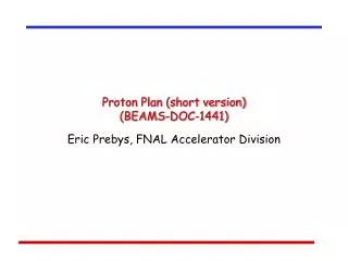 Proton Plan (short version) (BEAMS-DOC-1441)