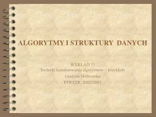 algorytmy i struktury danych