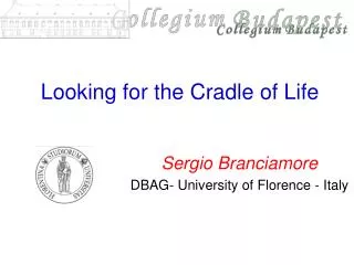 Looking for the Cradle of Life