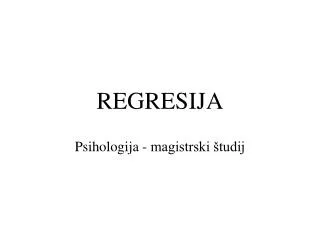 regresija