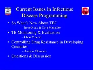 Current Issues in Infectious Disease Programming