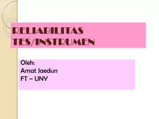 reliabilitas tes instrumen