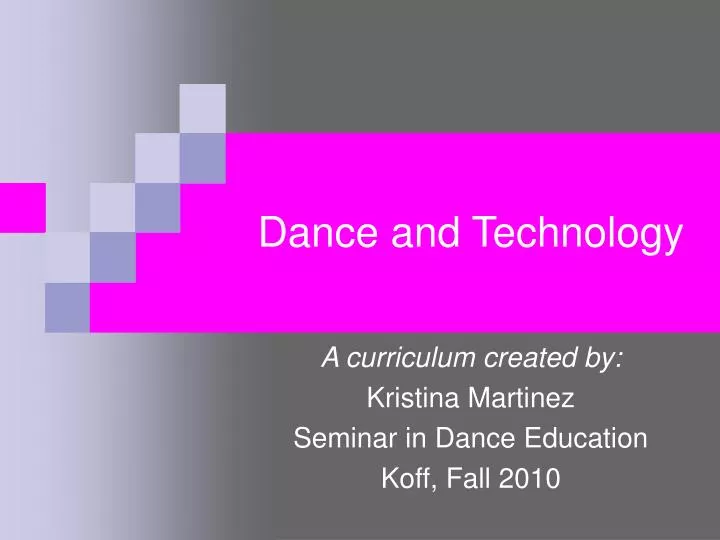 dance and technology