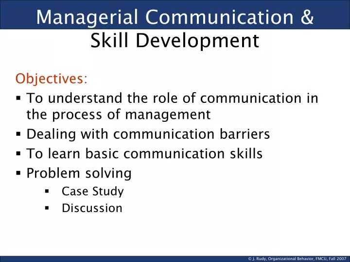 managerial communication skill development