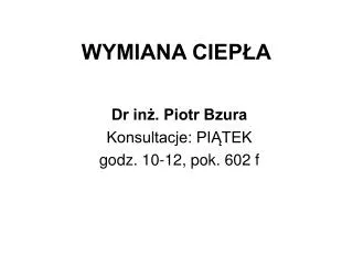 wymiana ciep a
