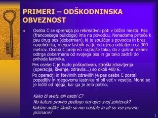 primeri od kodninska obveznost