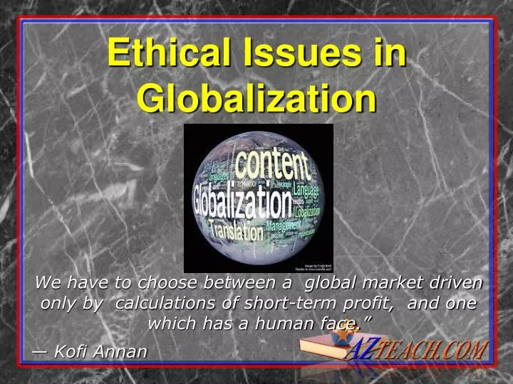 ethical issues in globalization