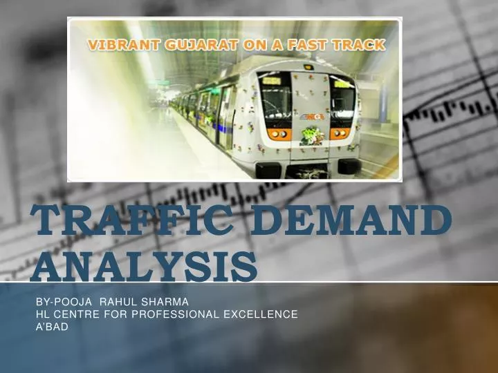 traffic demand analysis