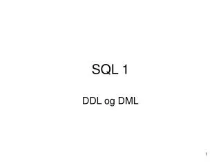 sql 1