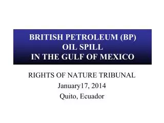 british petroleum bp oil spill in the gulf of mexico