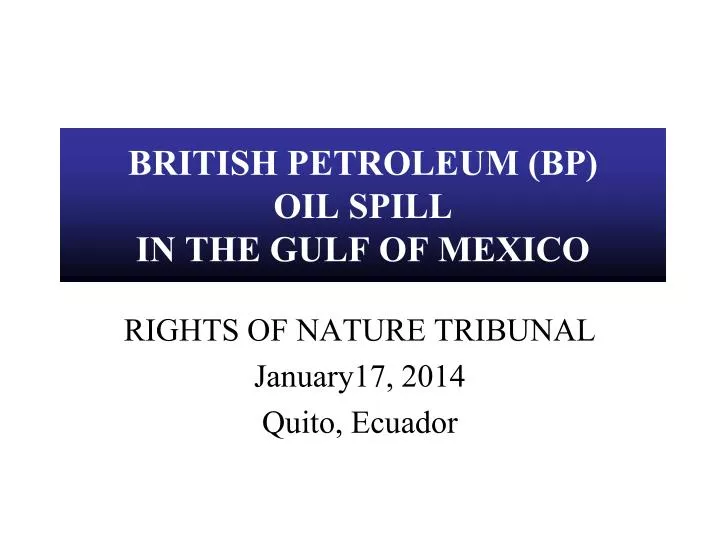 british petroleum bp oil spill in the gulf of mexico