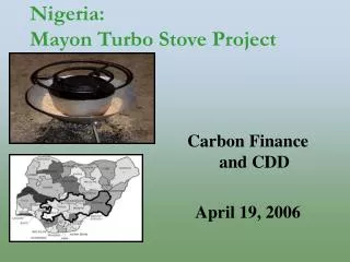 Nigeria: Mayon Turbo Stove Project