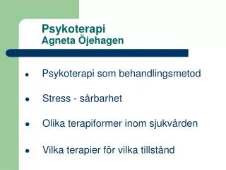 psykoterapi agneta jehagen
