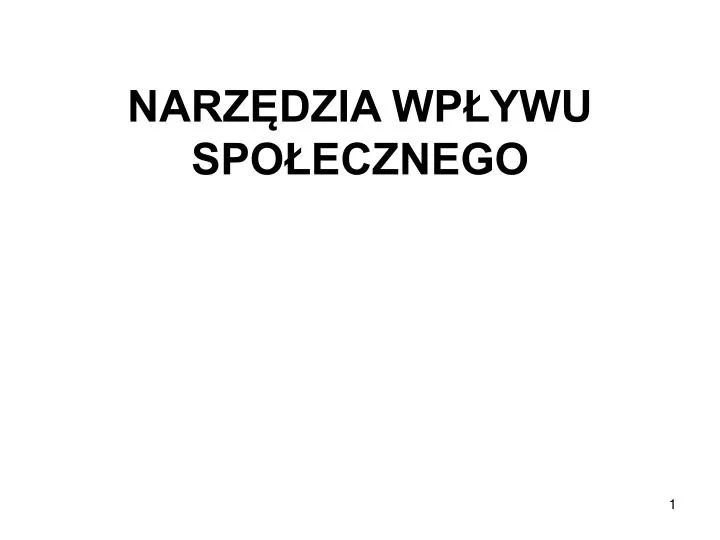 narz dzia wp ywu spo ecznego