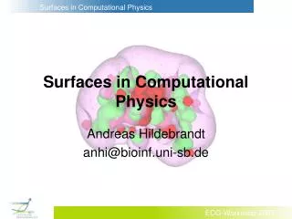 Surfaces in Computational Physics