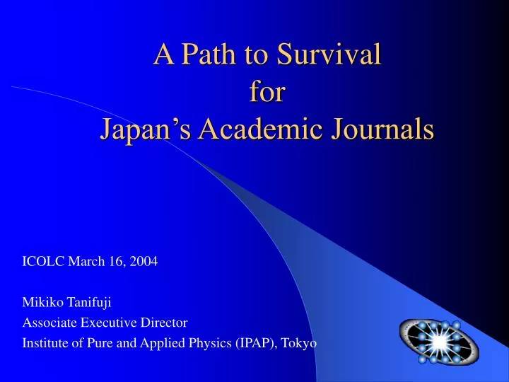 a path to survival for japan s academic journals