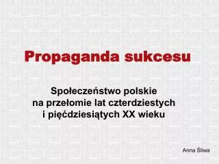 propaganda sukcesu