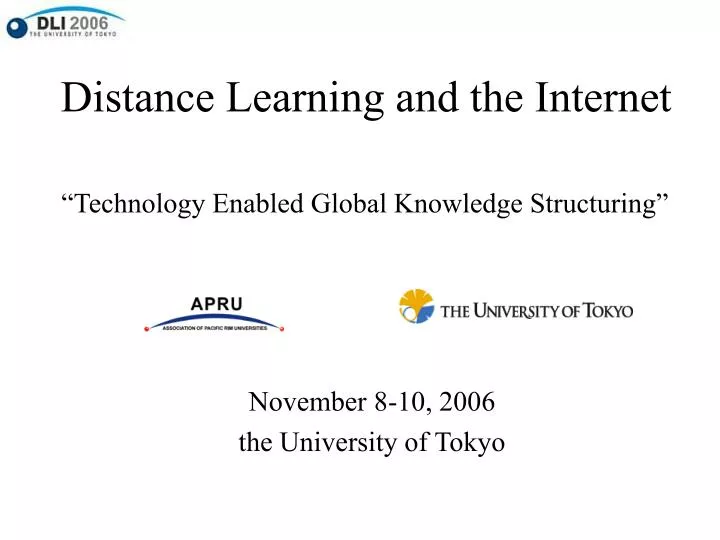 distance learning and the internet