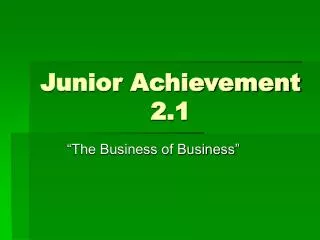 Junior Achievement 2.1