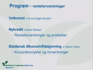program renteforventninger