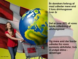 Én danskers forbrug af mad udleder mere end 2 tons drivhusgasser hver år