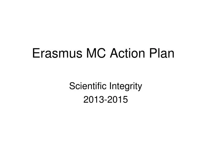 erasmus mc action plan