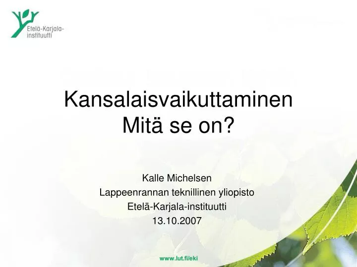 kansalaisvaikuttaminen mit se on