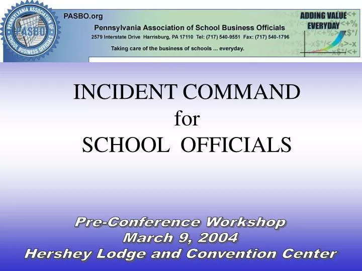 incident command for school officials