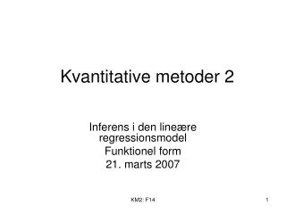 kvantitative metoder 2