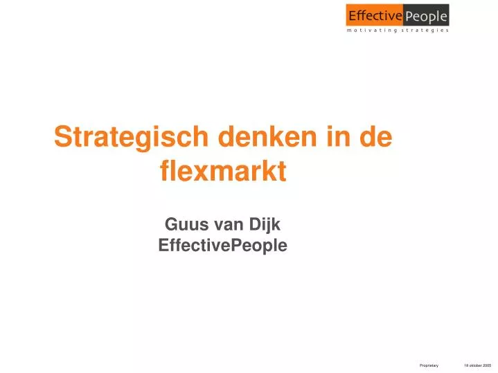 strategisch denken in de flexmarkt