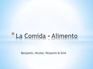la comida alimento