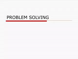 problem solving